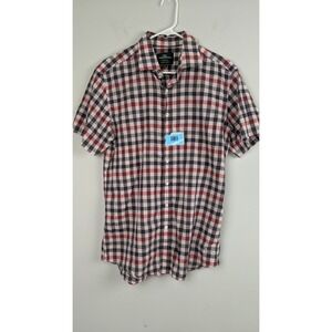 Rodd & Gunn Men's M Italian-Made‎ Plaid Cotton Short-Sleeve Shirt – Casual